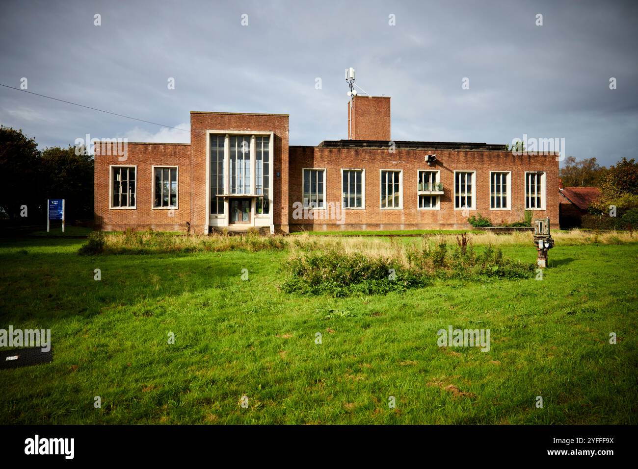 La stazione di trattamento delle acque Mill Brow di Scarisbrick, gestita dalla United Utilities, John Lennon lavorava come operaio in questo cantiere. Foto Stock