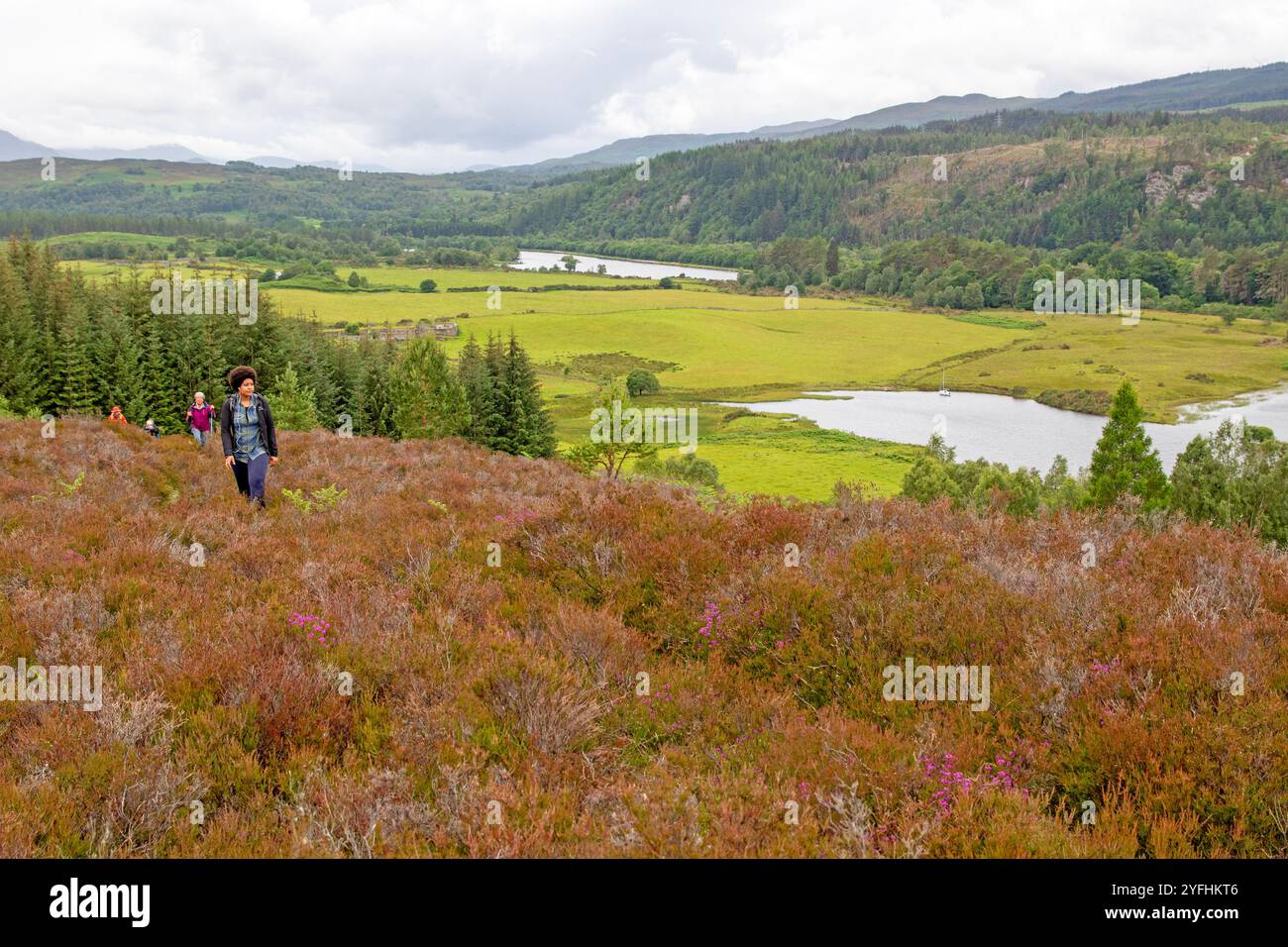 Escursioni sul canale Caledoniano vicino a Fort Augustus Foto Stock