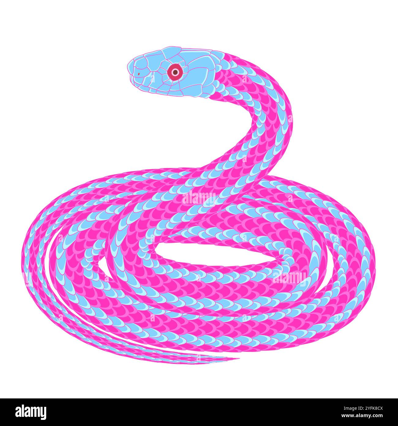 Un semplice motivo di serpente cartoni animati Illustrazione Vettoriale