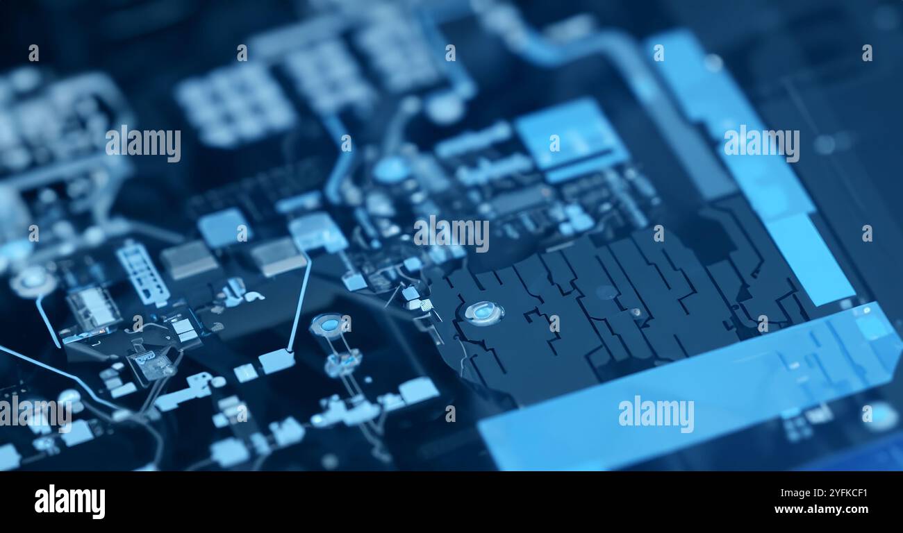 Vari collegamenti hardware e circuiti che fanno funzionare le cose Foto Stock