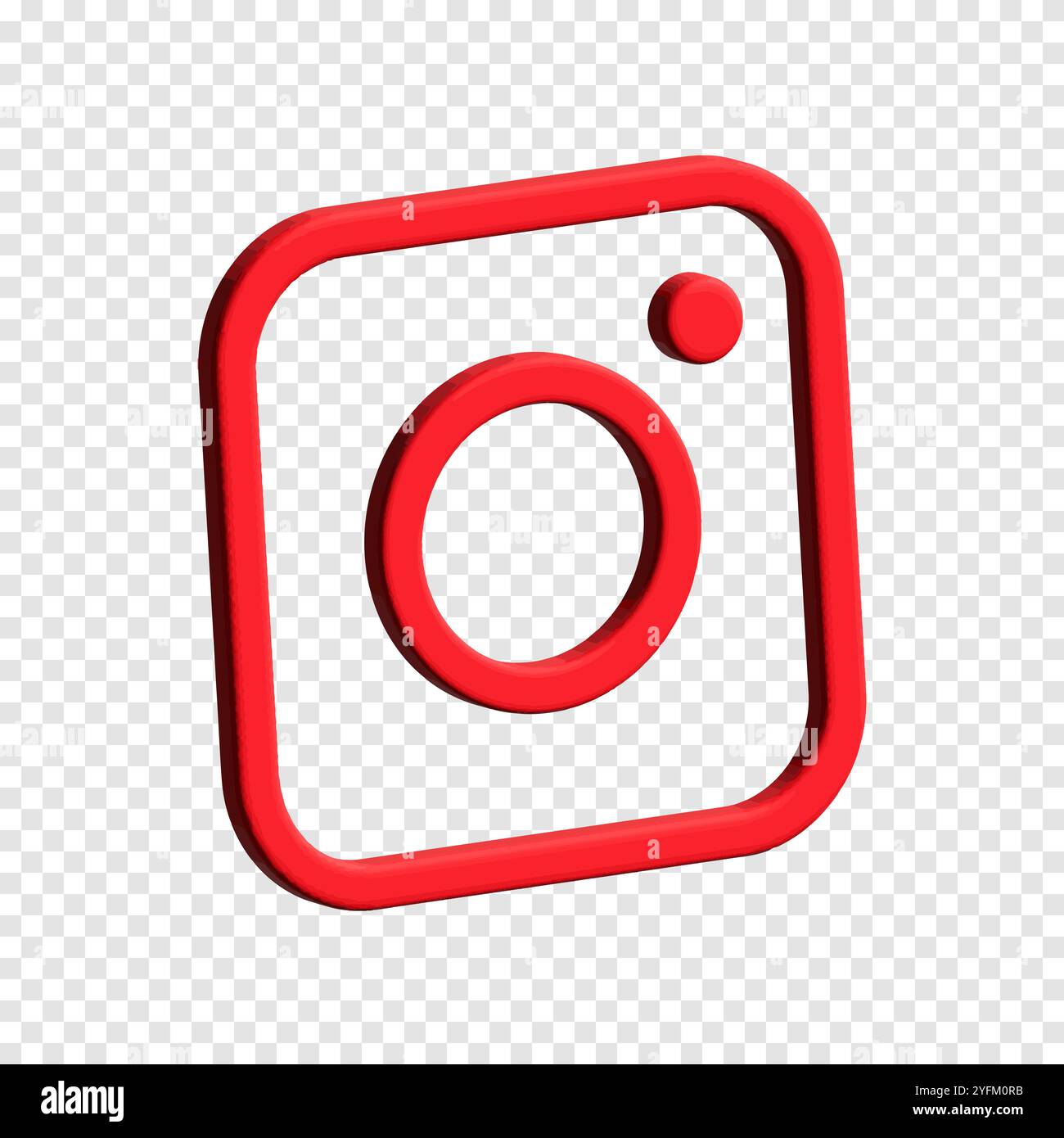 Confronto dei logo Instagram: Gradiente vs. Colore solido. Illustrazione Vettoriale