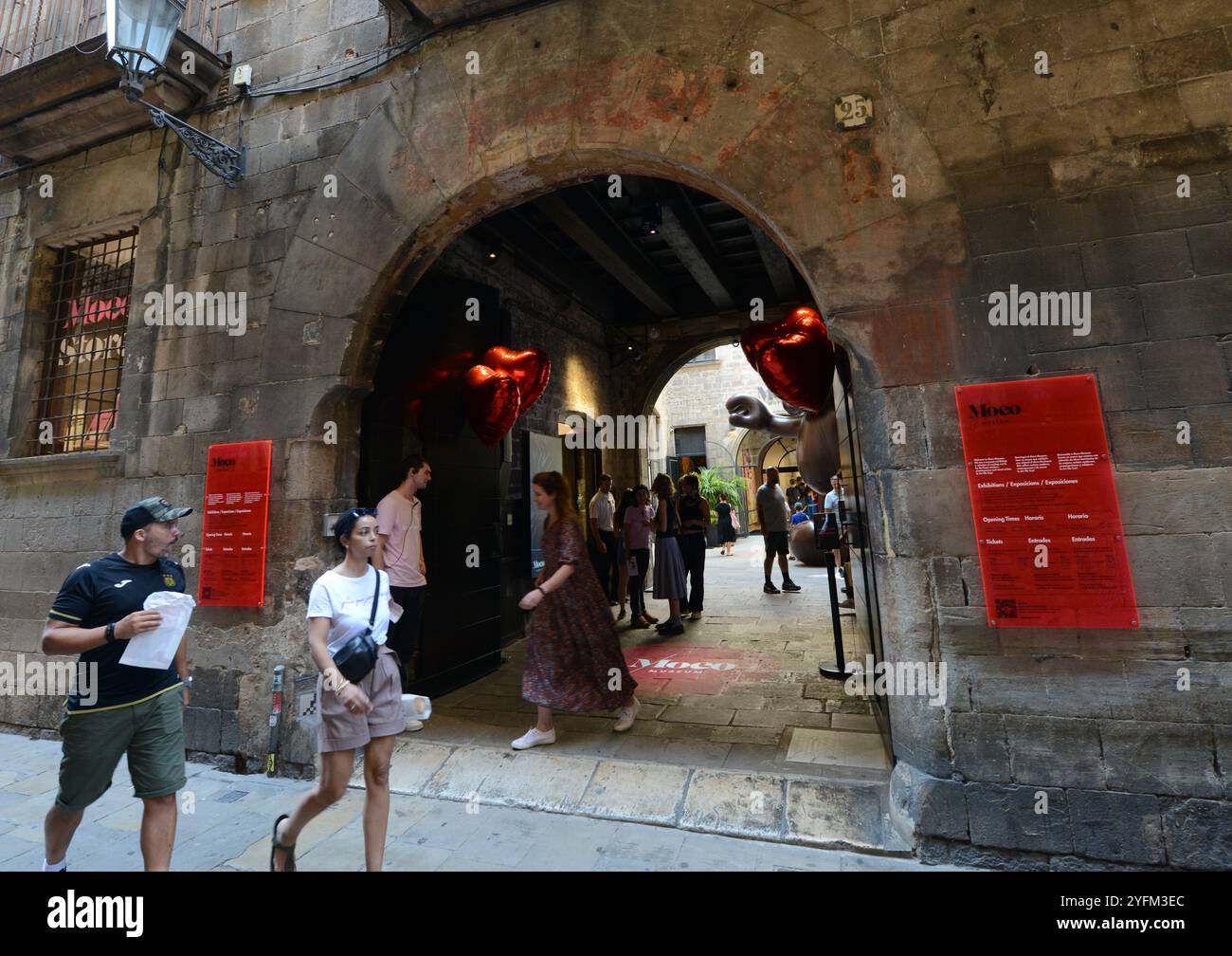 Museo Moco su Carrer de Montcada nella città vecchia di Barcellona, Spagna. Foto Stock