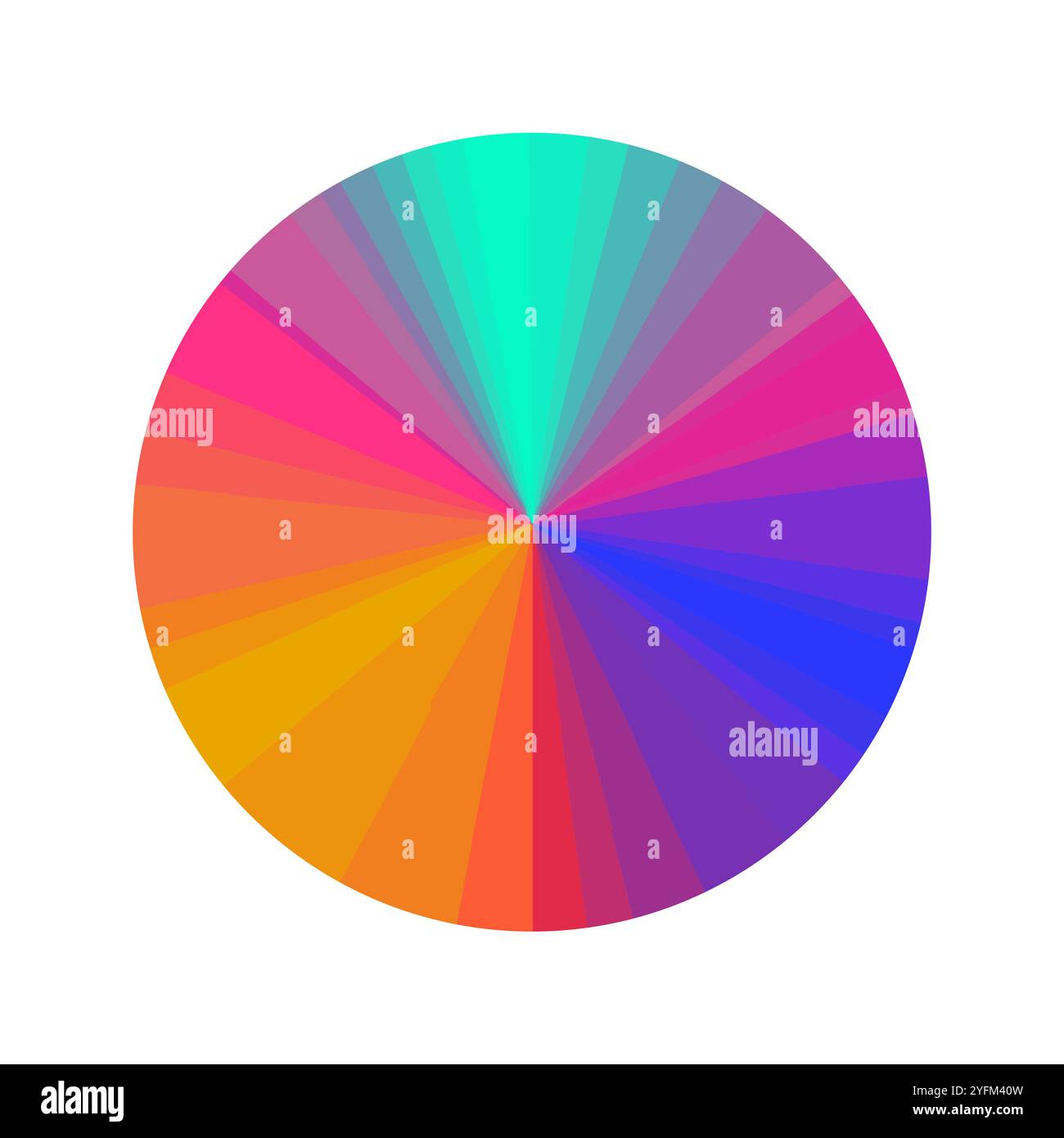 Un design circolare vivace e colorato che mette in risalto un'ampia gamma di tonalità. Illustrazione Vettoriale