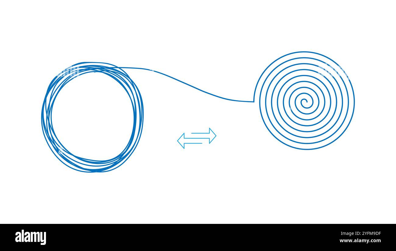 Design astratto colorato: Ordine vs. Caos. Illustrazione Vettoriale