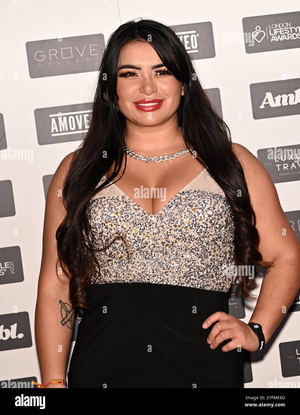 LONDRA, REGNO UNITO. 4 novembre 2024. Lucia Guerrero partecipa ai London Lifestyle Awards 2024 al Royal Lancaster London, Regno Unito. (Foto di 李世惠/SEE li/Picture Capital) credito: Vedi li/Picture Capital/Alamy Live News Foto Stock