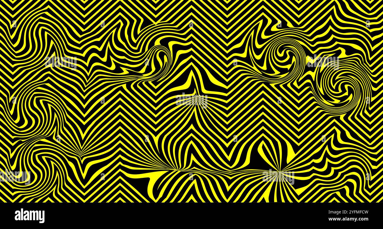 Motivo zigzag chevron senza cuciture in vettore nero. Illustrazione Vettoriale