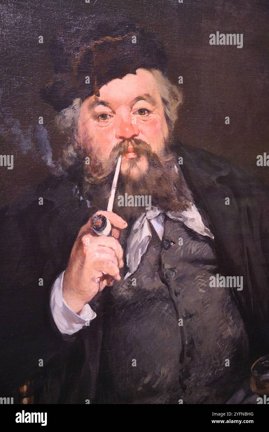 Il dipinto del 1873, un ritratto di le Bon Bock, dell'artista francese Eduard Manet. Al Philadelphia Museum of Art in Pennsylvania. Foto Stock
