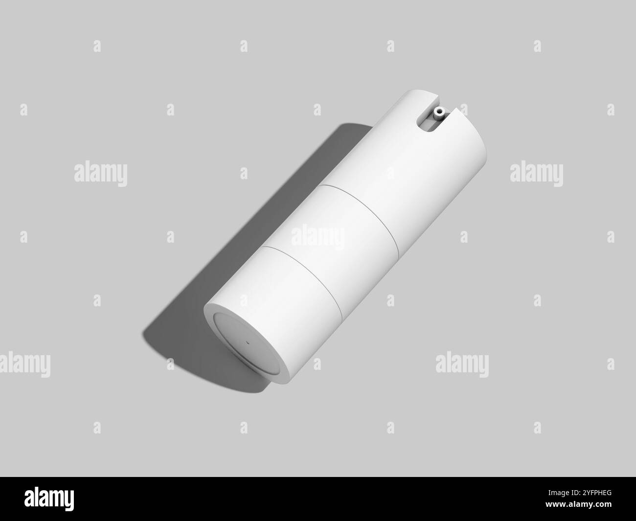 Mockup 3D per bottiglie cosmetiche bianche isolate Foto Stock