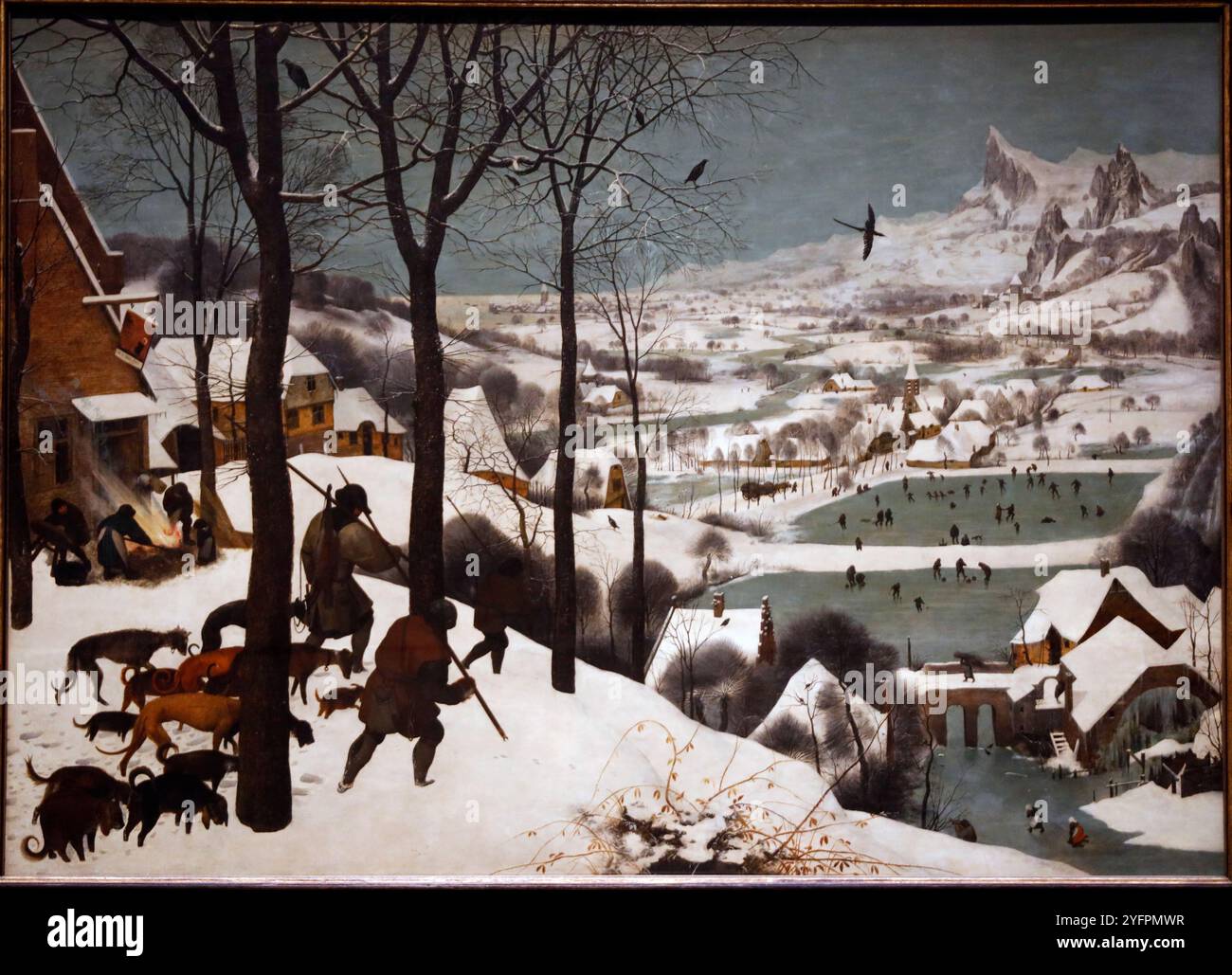 Museo di storia dell'arte, Kunsthistorisches Museum. Pieter Bruegel. Cacciatore nella neve ( inverno ). 1565. Vienna. Austria. Foto Stock