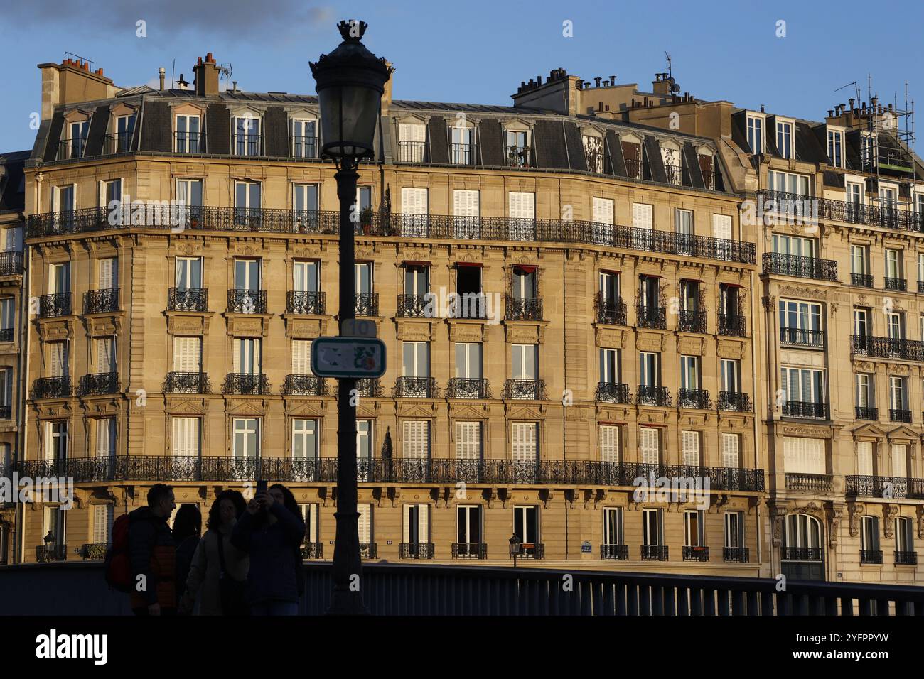 Saint Louis Island Buildings, Parigi, Francia Foto Stock