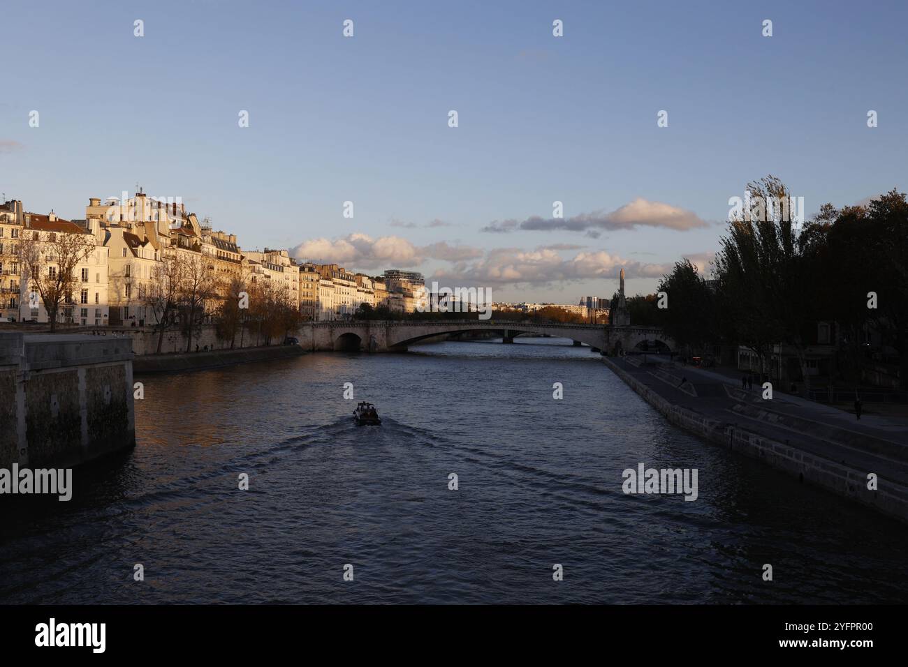 La Senna e l'isola di Saint Louis, Parigi, Francia Foto Stock