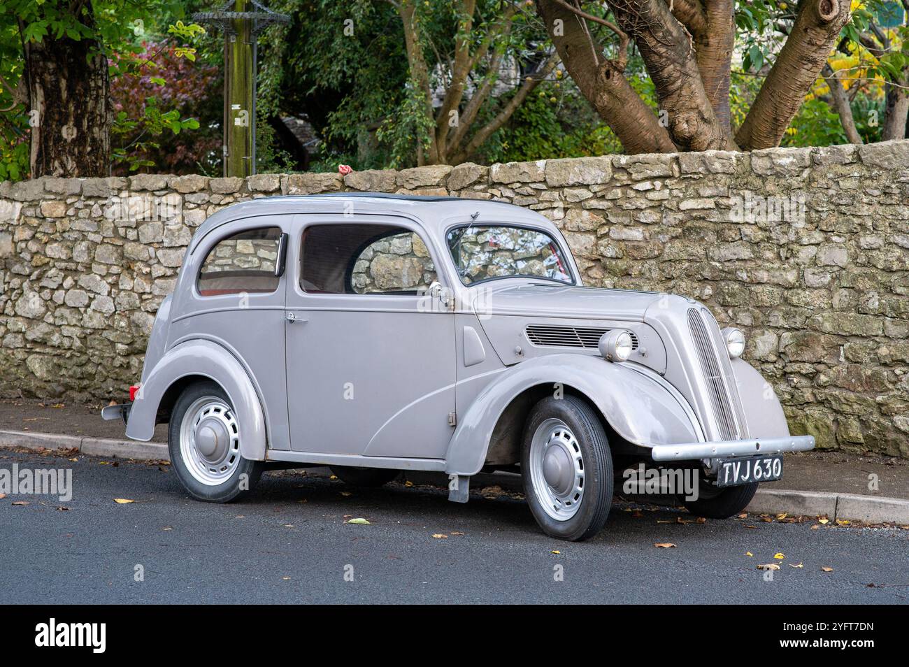 Un'auto grigia Ford popolare, Cumbria, Regno Unito Foto Stock