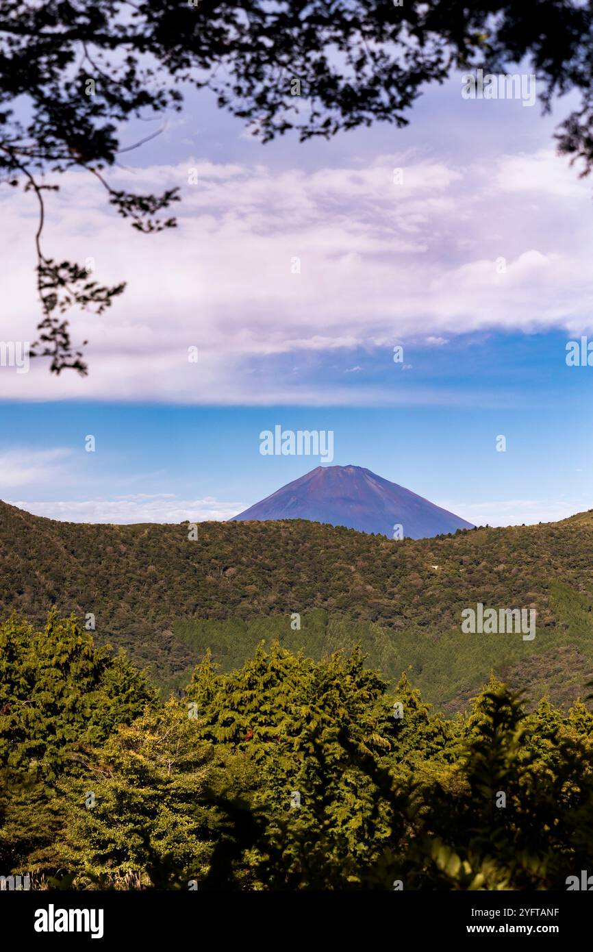 Vista del monte Fuji dai monti Hakone, Giappone © Giorgia De dato Foto Stock