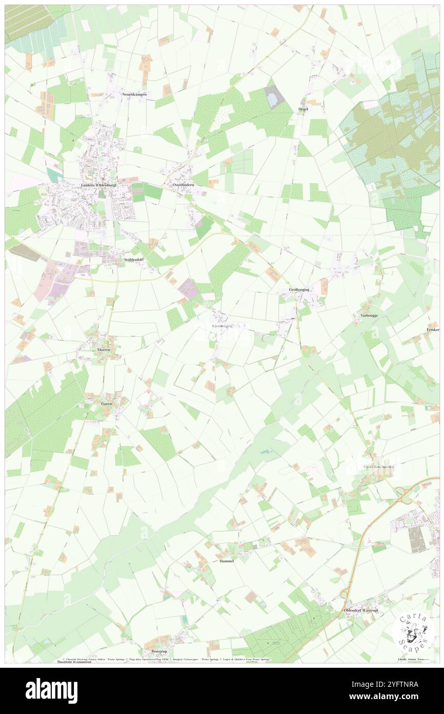 Kleinenging, DE, Germania, bassa Sassonia, N 52 49' 26'', N 7 48' 32'', mappa, Cartascapes Mappa pubblicata nel 2024. Esplora Cartascapes, una mappa che rivela i diversi paesaggi, culture ed ecosistemi della Terra. Viaggia attraverso il tempo e lo spazio, scoprendo l'interconnessione del passato, del presente e del futuro del nostro pianeta. Foto Stock