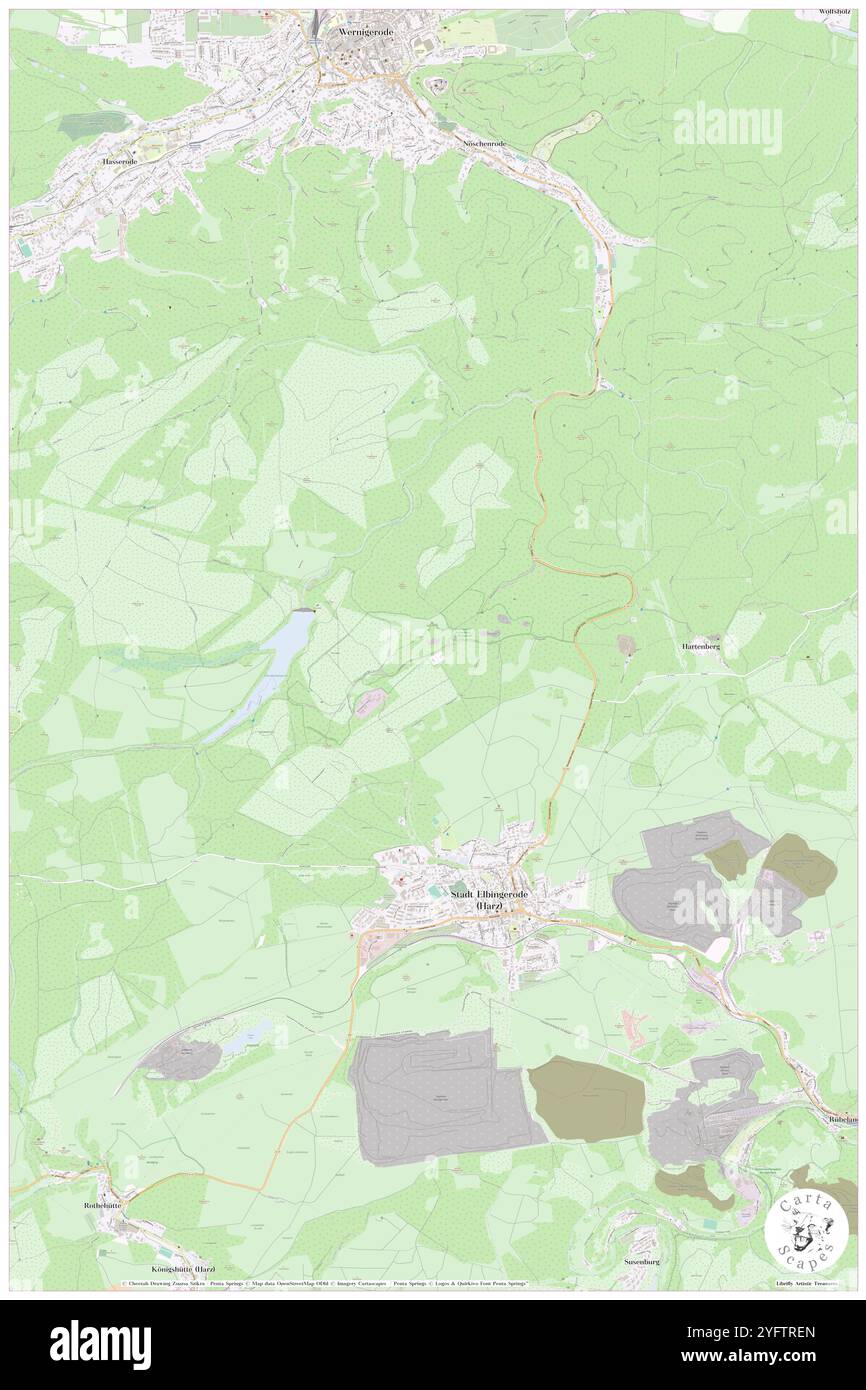 Buechenberg, DE, Germania, Sassonia-Anhalt, N 51 47' 20'', N 10 47' 39'', mappa, Cartascapes Mappa pubblicata nel 2024. Esplora Cartascapes, una mappa che rivela i diversi paesaggi, culture ed ecosistemi della Terra. Viaggia attraverso il tempo e lo spazio, scoprendo l'interconnessione del passato, del presente e del futuro del nostro pianeta. Foto Stock