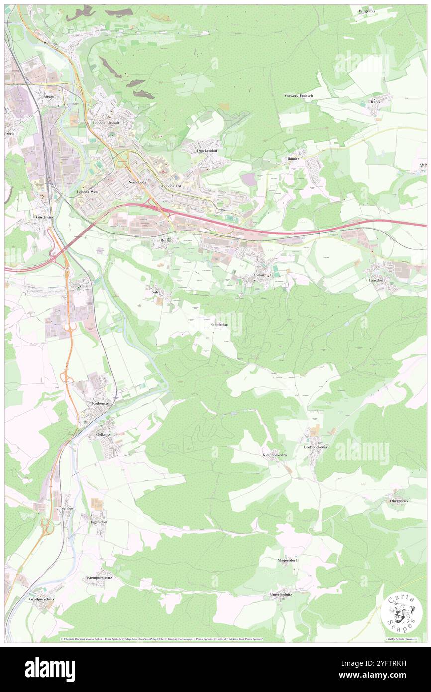 Schiebelau, DE, Germania, Turingia, N 50 51' 44'', N 11 37' 59'', mappa, Cartascapes Mappa pubblicata nel 2024. Esplora Cartascapes, una mappa che rivela i diversi paesaggi, culture ed ecosistemi della Terra. Viaggia attraverso il tempo e lo spazio, scoprendo l'interconnessione del passato, del presente e del futuro del nostro pianeta. Foto Stock