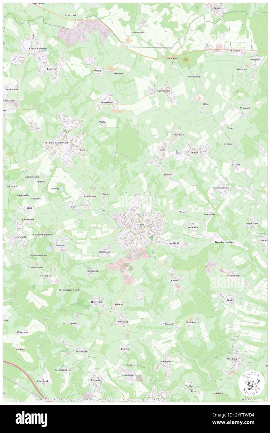 Walgenbach, DE, Germania, Rheinland-Pfalz, N 50 40' 20'', N 7 25' 21'', mappa, Cartascapes Mappa pubblicata nel 2024. Esplora Cartascapes, una mappa che rivela i diversi paesaggi, culture ed ecosistemi della Terra. Viaggia attraverso il tempo e lo spazio, scoprendo l'interconnessione del passato, del presente e del futuro del nostro pianeta. Foto Stock