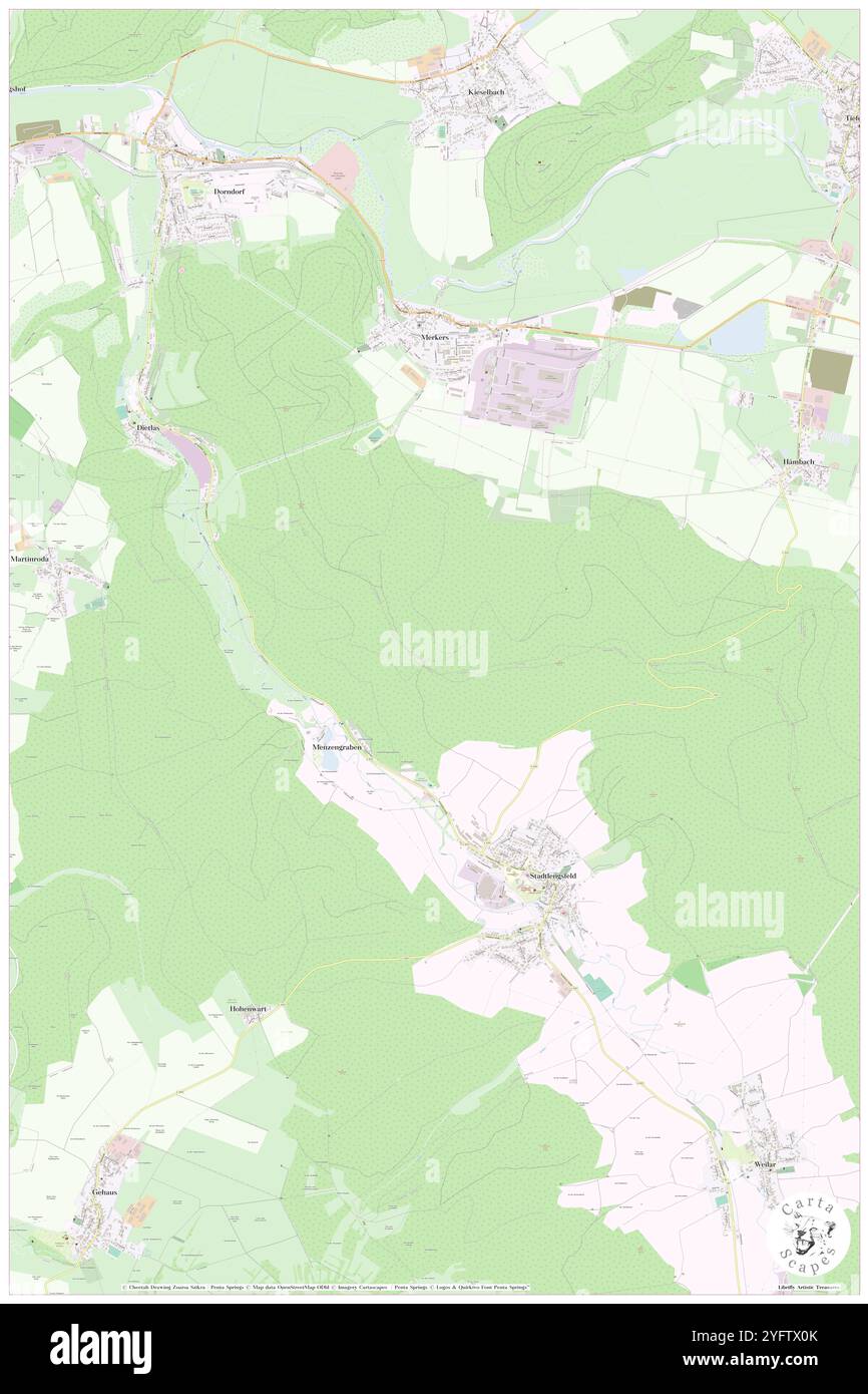 Forst Tiefenort, DE, Germania, Turingia, N 50 47' 59'', N 10 7' 0'', MAP, Cartascapes Map pubblicata nel 2024. Esplora Cartascapes, una mappa che rivela i diversi paesaggi, culture ed ecosistemi della Terra. Viaggia attraverso il tempo e lo spazio, scoprendo l'interconnessione del passato, del presente e del futuro del nostro pianeta. Foto Stock