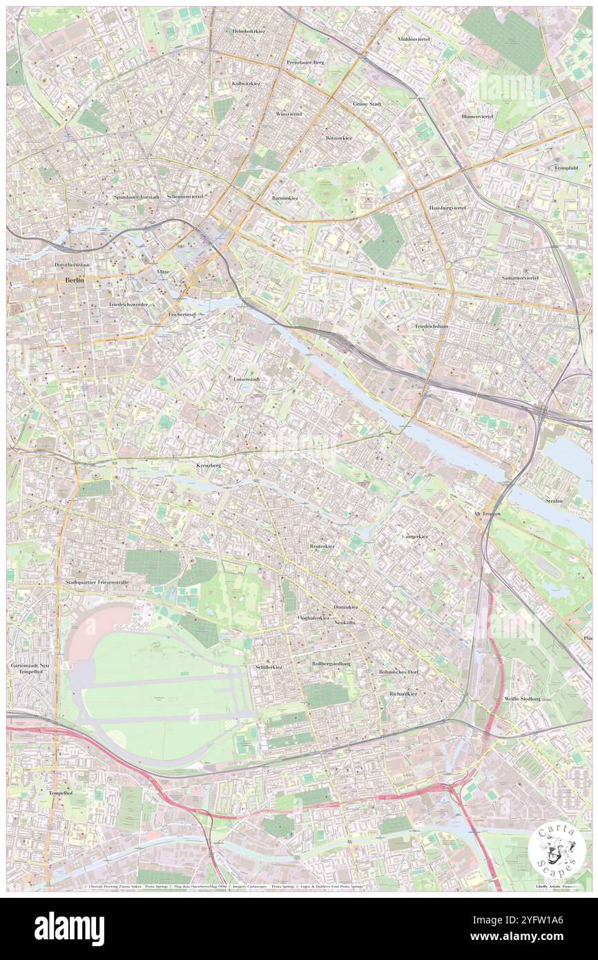 Bax Pax Hostel Berlin, DE, Germania, Berlino, N 52 29' 57'', N 13 25' 39'', mappa, Cartascapes Mappa pubblicata nel 2024. Esplora Cartascapes, una mappa che rivela i diversi paesaggi, culture ed ecosistemi della Terra. Viaggia attraverso il tempo e lo spazio, scoprendo l'interconnessione del passato, del presente e del futuro del nostro pianeta. Foto Stock