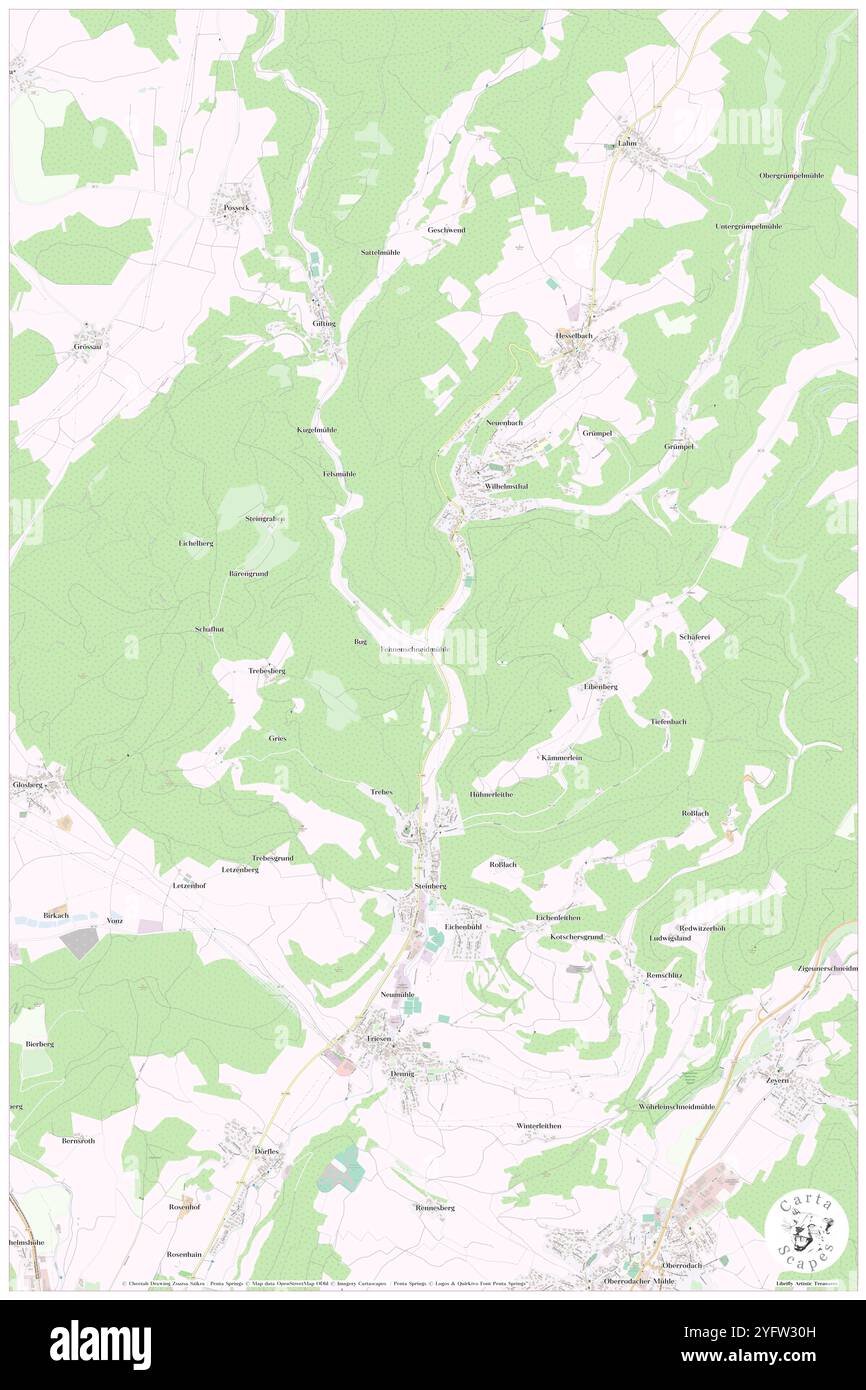 Grumpel, DE, Germania, Baviera, N 50 17' 53'', N 11 22' 1'', mappa, Cartascapes Mappa pubblicata nel 2024. Esplora Cartascapes, una mappa che rivela i diversi paesaggi, culture ed ecosistemi della Terra. Viaggia attraverso il tempo e lo spazio, scoprendo l'interconnessione del passato, del presente e del futuro del nostro pianeta. Foto Stock