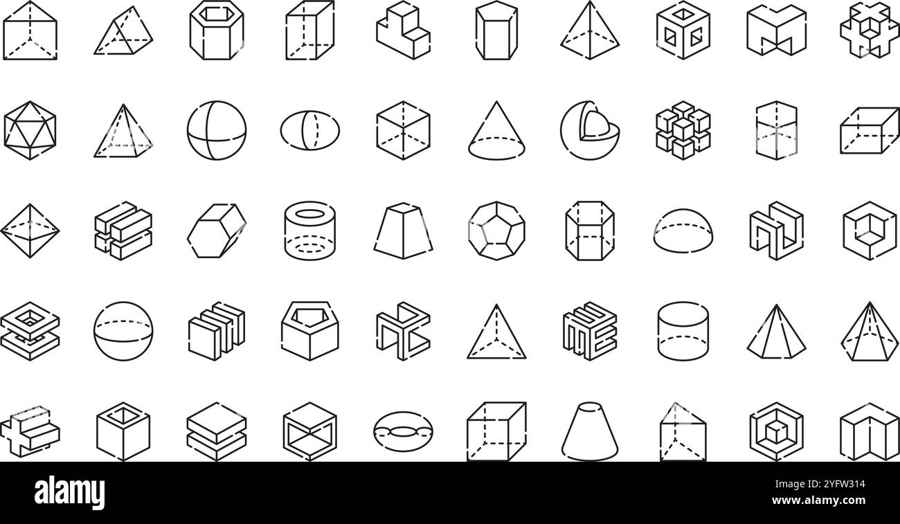 Raccolta di icone vettoriali di alta qualità con traccia modificabile. Ideale per progetti professionali e creativi. Illustrazione Vettoriale