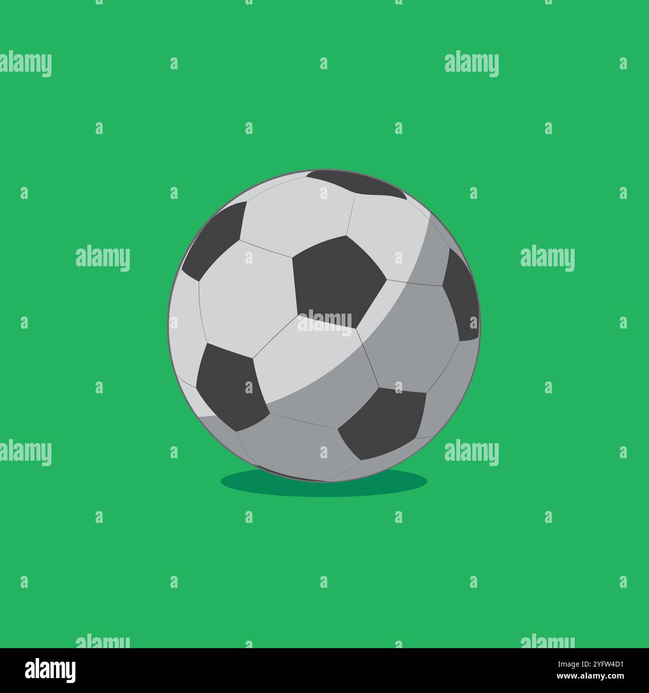 Icona piatta della palla da calcio o del calcio per applicazioni sportive e siti Web. Illustrazione vettoriale. Illustrazione Vettoriale