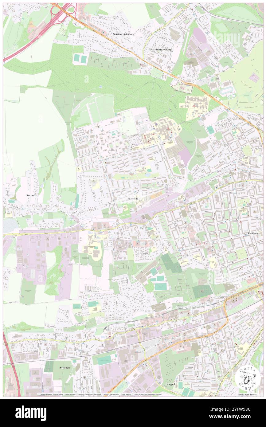 Altendorf, DE, Germania, Turingia, N 50 58' 18'', N 12 25' 12'', mappa, Cartascapes Mappa pubblicata nel 2024. Esplora Cartascapes, una mappa che rivela i diversi paesaggi, culture ed ecosistemi della Terra. Viaggia attraverso il tempo e lo spazio, scoprendo l'interconnessione del passato, del presente e del futuro del nostro pianeta. Foto Stock