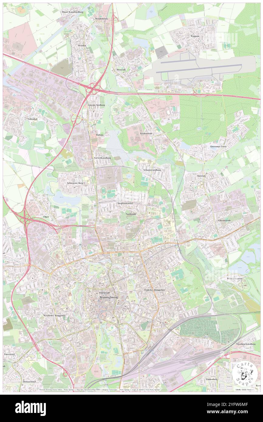 Siegfriedviertel, DE, Germania, bassa Sassonia, N 52 17' 18'', N 10 31' 57'', MAP, Cartascapes Map pubblicata nel 2024. Esplora Cartascapes, una mappa che rivela i diversi paesaggi, culture ed ecosistemi della Terra. Viaggia attraverso il tempo e lo spazio, scoprendo l'interconnessione del passato, del presente e del futuro del nostro pianeta. Foto Stock