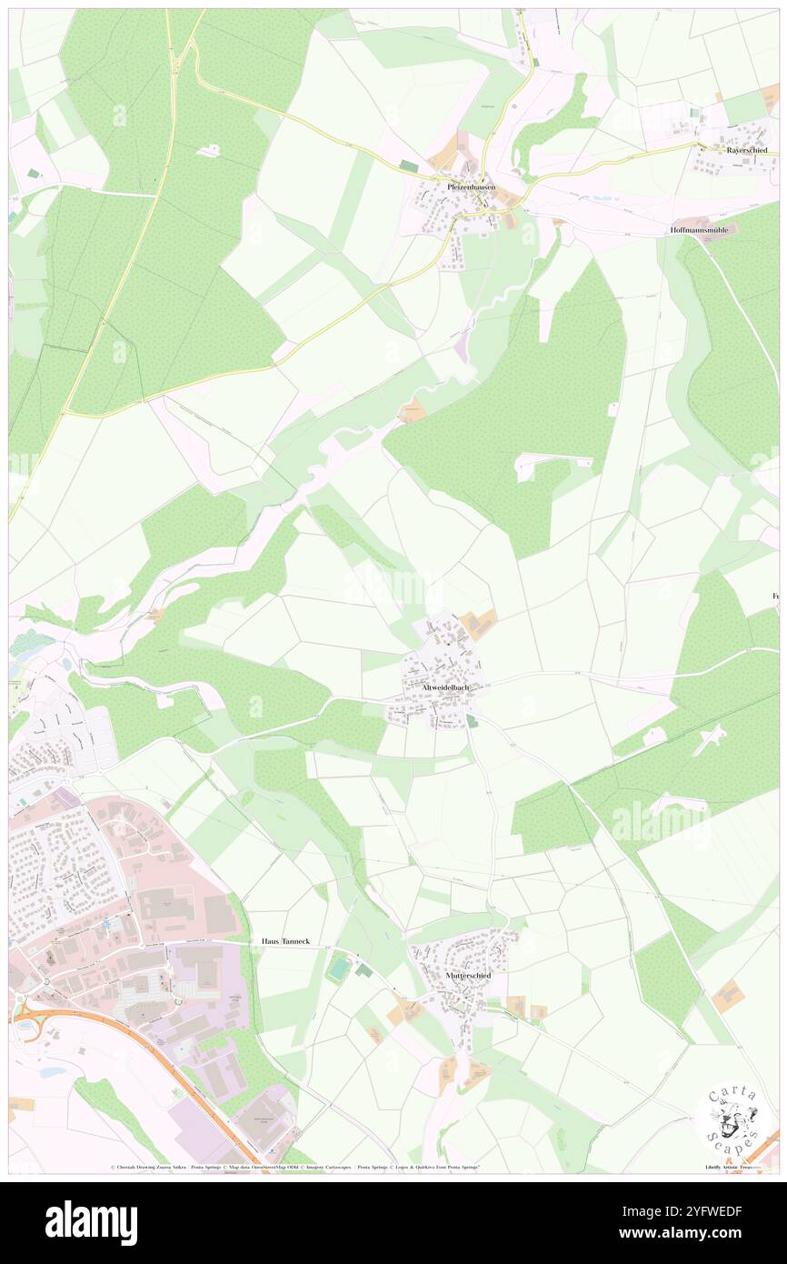 Altweidelbach, DE, Germania, Rheinland-Pfalz, N 49 58' 59'', N 7 34' 0'', mappa, Cartascapes Mappa pubblicata nel 2024. Esplora Cartascapes, una mappa che rivela i diversi paesaggi, culture ed ecosistemi della Terra. Viaggia attraverso il tempo e lo spazio, scoprendo l'interconnessione del passato, del presente e del futuro del nostro pianeta. Foto Stock