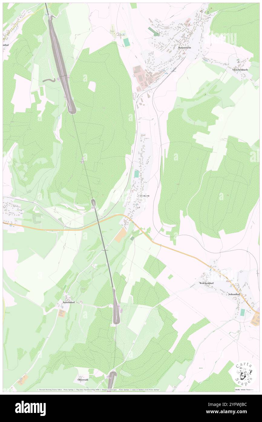 Gruempen, DE, Germania, Turingia, N 50 23' 49'', N 11 2' 28'', mappa, Cartascapes Mappa pubblicata nel 2024. Esplora Cartascapes, una mappa che rivela i diversi paesaggi, culture ed ecosistemi della Terra. Viaggia attraverso il tempo e lo spazio, scoprendo l'interconnessione del passato, del presente e del futuro del nostro pianeta. Foto Stock