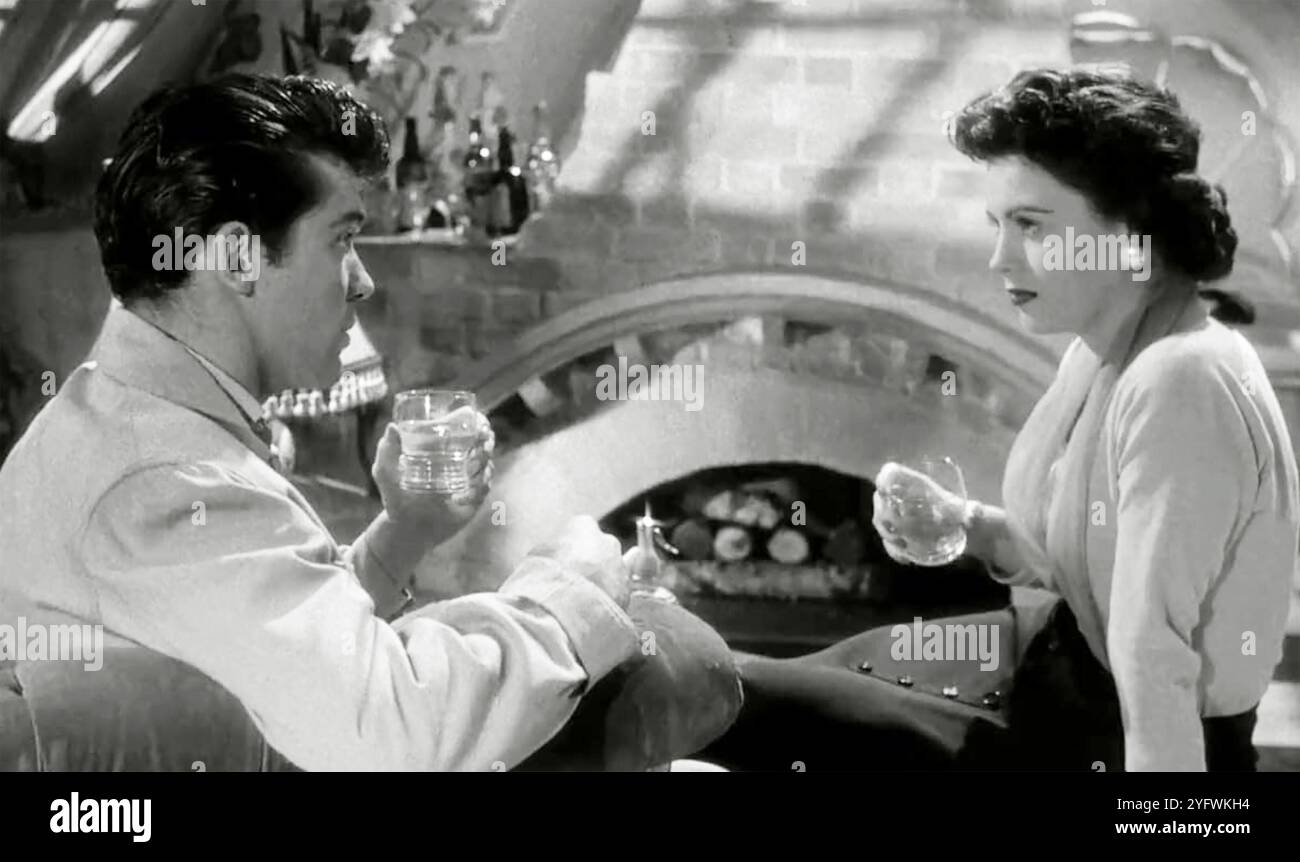 INCIDENTE DI SOHO, alias Spin A Dark Web 1956 Columbia Pictures film con Faith Domergue e Lee Patterson Foto Stock