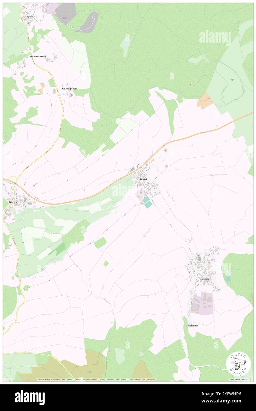 Brand, DE, Germania, Turingia, N 50 49' 3'', N 11 46' 25'', mappa, Cartascapes Mappa pubblicata nel 2024. Esplora Cartascapes, una mappa che rivela i diversi paesaggi, culture ed ecosistemi della Terra. Viaggia attraverso il tempo e lo spazio, scoprendo l'interconnessione del passato, del presente e del futuro del nostro pianeta. Foto Stock