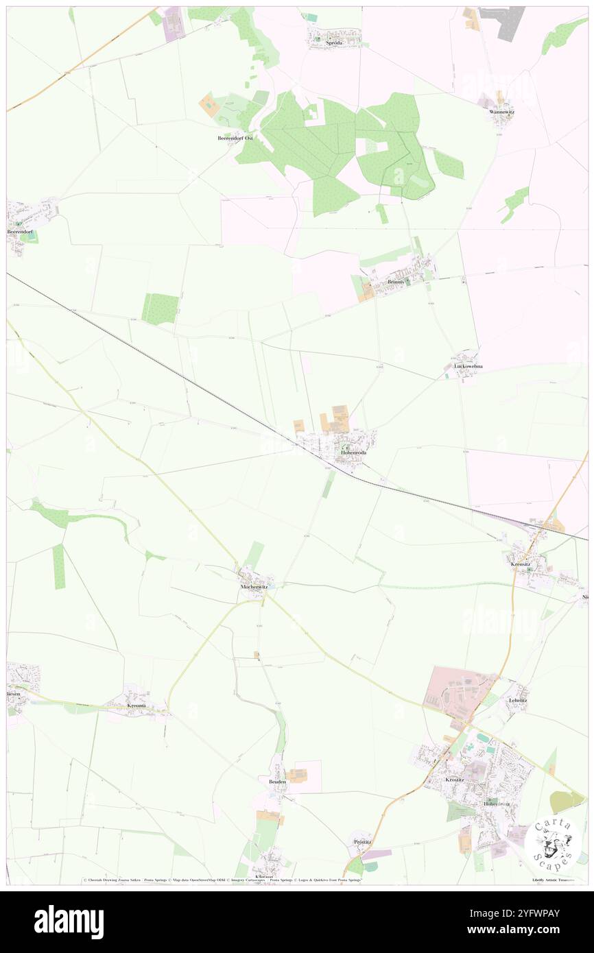 Hohenroda, DE, Germania, Sassonia, N 51 29' 56'', N 12 25' 17'', mappa, Cartascapes Mappa pubblicata nel 2024. Esplora Cartascapes, una mappa che rivela i diversi paesaggi, culture ed ecosistemi della Terra. Viaggia attraverso il tempo e lo spazio, scoprendo l'interconnessione del passato, del presente e del futuro del nostro pianeta. Foto Stock