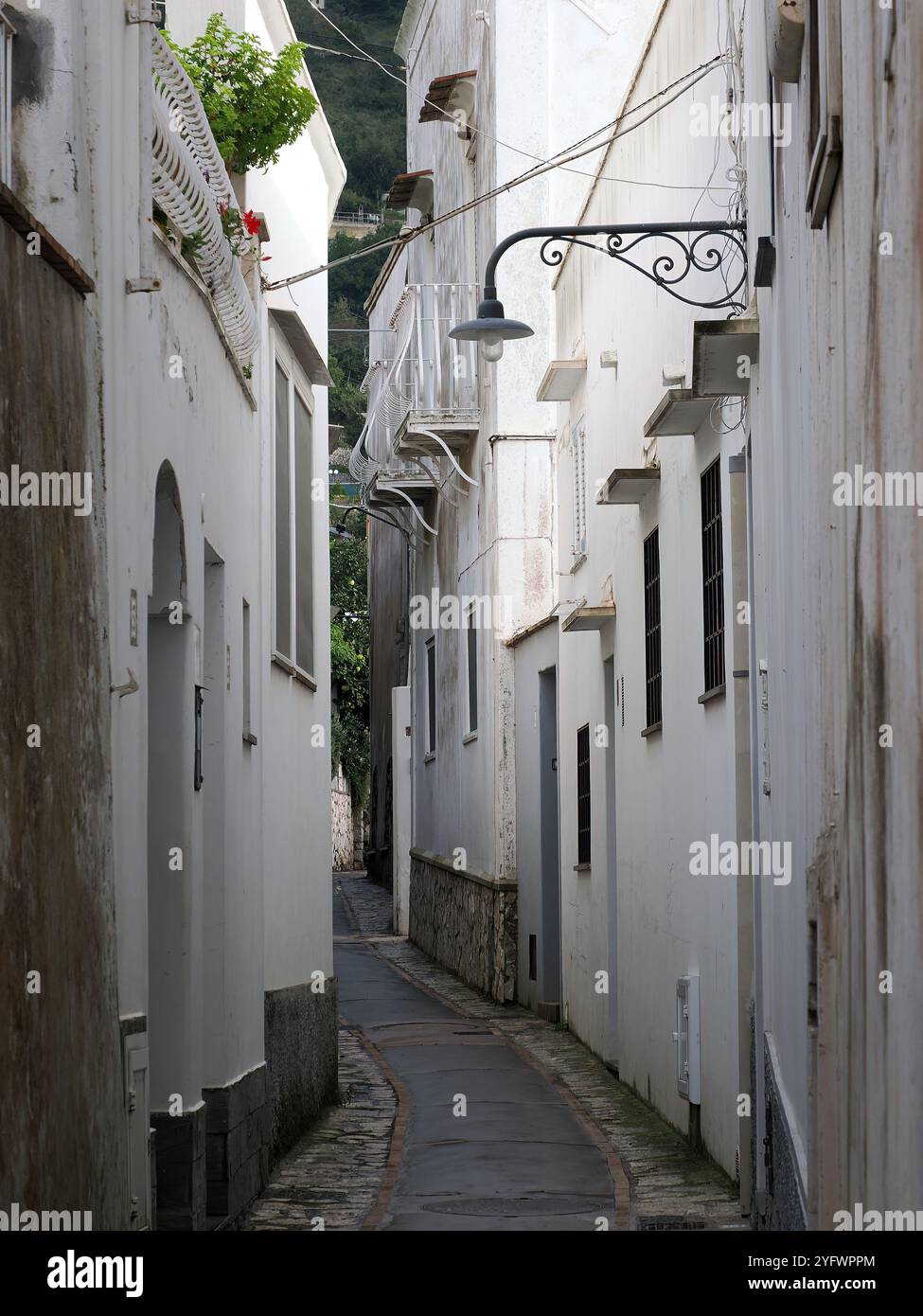 Vicolo, Anacapri, Isola di Capri, Capri, Campania, Italia, Europa Foto Stock