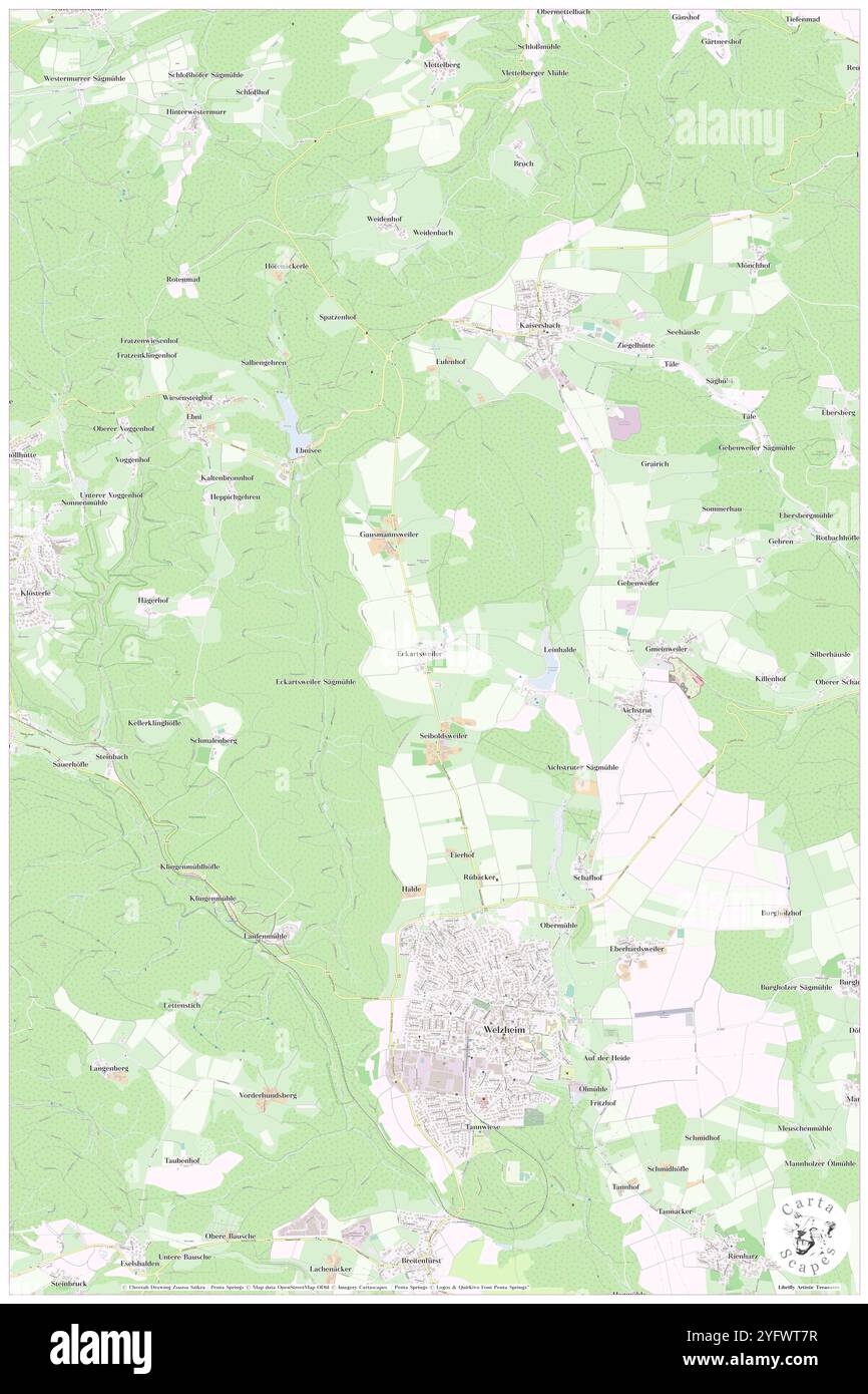 Ekartsweiler, Regierungsbezirk Stuttgart, DE, Germania, Baden-Wurttemberg, N 48 54' 15'', N 9 37' 35'', MAP, Cartascapes Map pubblicata nel 2024. Esplora Cartascapes, una mappa che rivela i diversi paesaggi, culture ed ecosistemi della Terra. Viaggia attraverso il tempo e lo spazio, scoprendo l'interconnessione del passato, del presente e del futuro del nostro pianeta. Foto Stock