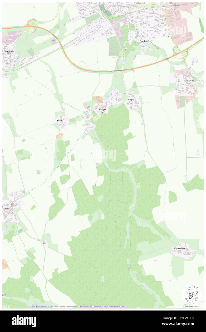 Kospoda, DE, Germania, Turingia, N 50 42' 52'', N 11 43' 18''', mappa, Cartascapes Mappa pubblicata nel 2024. Esplora Cartascapes, una mappa che rivela i diversi paesaggi, culture ed ecosistemi della Terra. Viaggia attraverso il tempo e lo spazio, scoprendo l'interconnessione del passato, del presente e del futuro del nostro pianeta. Foto Stock