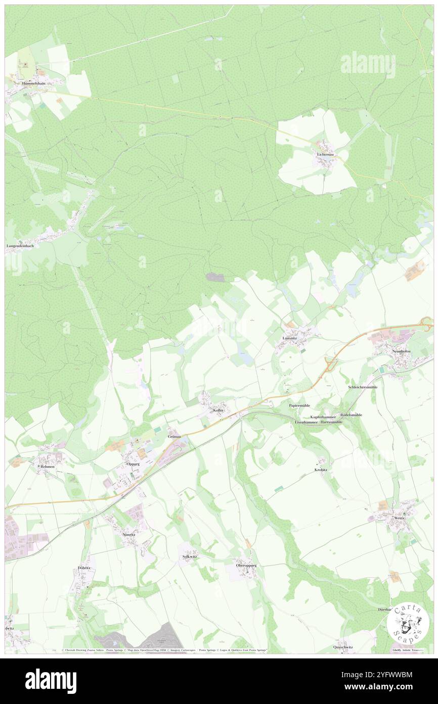 Positz, DE, Germania, Turingia, N 50 43' 50'', N 11 40' 23''', mappa, Cartascapes Mappa pubblicata nel 2024. Esplora Cartascapes, una mappa che rivela i diversi paesaggi, culture ed ecosistemi della Terra. Viaggia attraverso il tempo e lo spazio, scoprendo l'interconnessione del passato, del presente e del futuro del nostro pianeta. Foto Stock