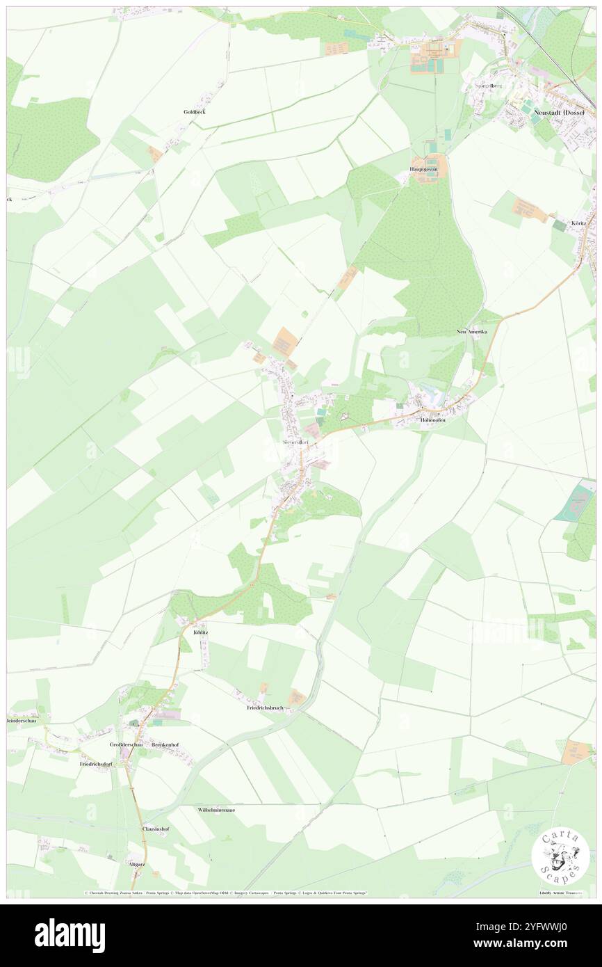 Sieversdorf, DE, Germania, Brandeburgo, N 52 49' 11'', N 12 23' 47'', mappa, Cartascapes Mappa pubblicata nel 2024. Esplora Cartascapes, una mappa che rivela i diversi paesaggi, culture ed ecosistemi della Terra. Viaggia attraverso il tempo e lo spazio, scoprendo l'interconnessione del passato, del presente e del futuro del nostro pianeta. Foto Stock