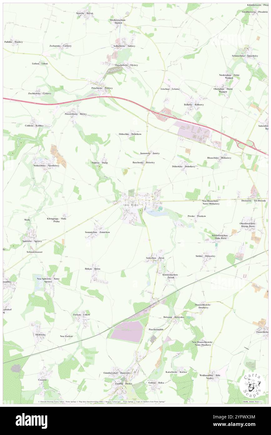 Goeda, DE, Germania, Sassonia, N 51 10' 40'', N 14 19' 10'', mappa, Cartascapes Mappa pubblicata nel 2024. Esplora Cartascapes, una mappa che rivela i diversi paesaggi, culture ed ecosistemi della Terra. Viaggia attraverso il tempo e lo spazio, scoprendo l'interconnessione del passato, del presente e del futuro del nostro pianeta. Foto Stock