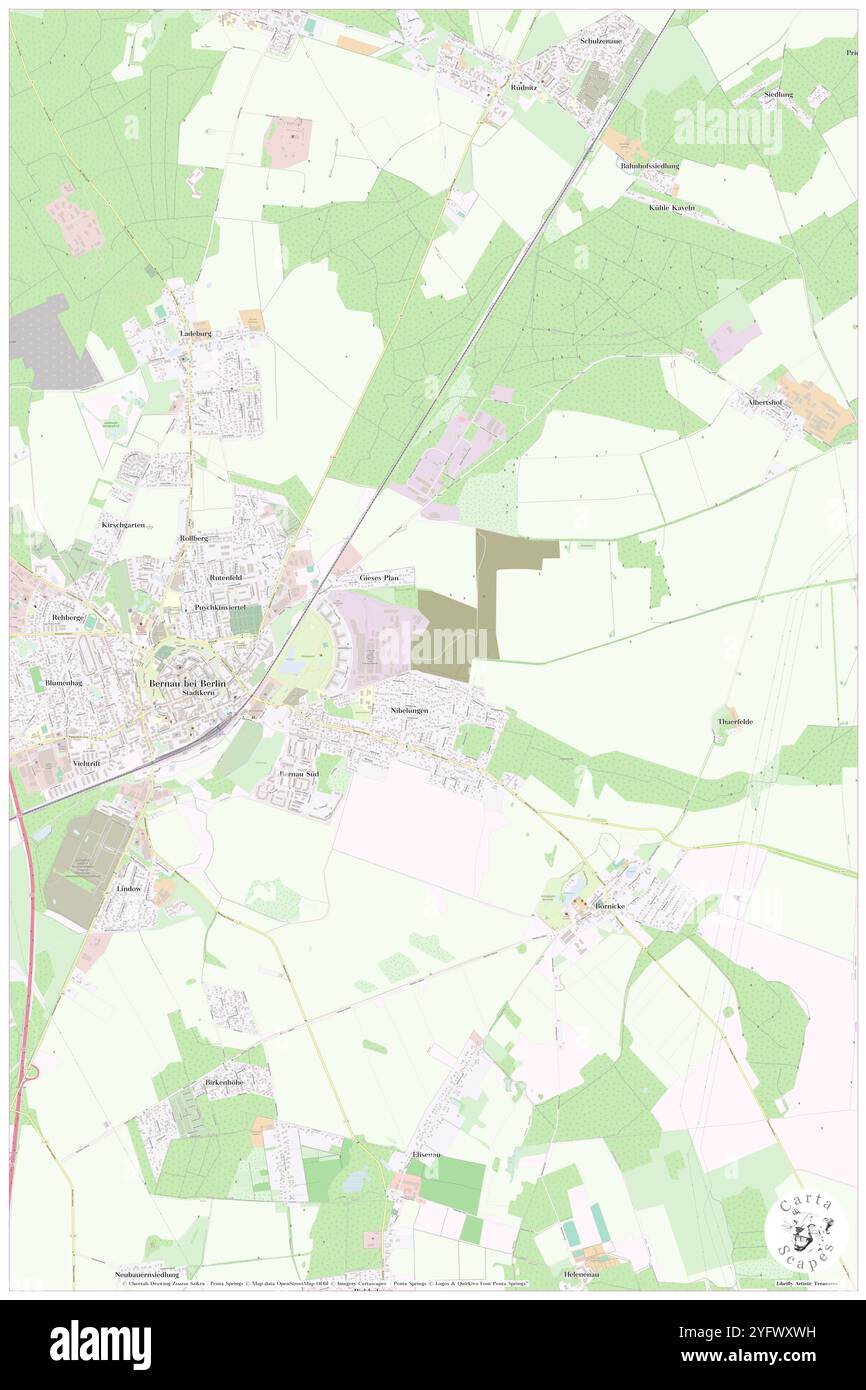 Ogadeberg, DE, Germania, Brandeburgo, N 52 40' 51'', N 13 37' 2'', mappa, Cartascapes Mappa pubblicata nel 2024. Esplora Cartascapes, una mappa che rivela i diversi paesaggi, culture ed ecosistemi della Terra. Viaggia attraverso il tempo e lo spazio, scoprendo l'interconnessione del passato, del presente e del futuro del nostro pianeta. Foto Stock