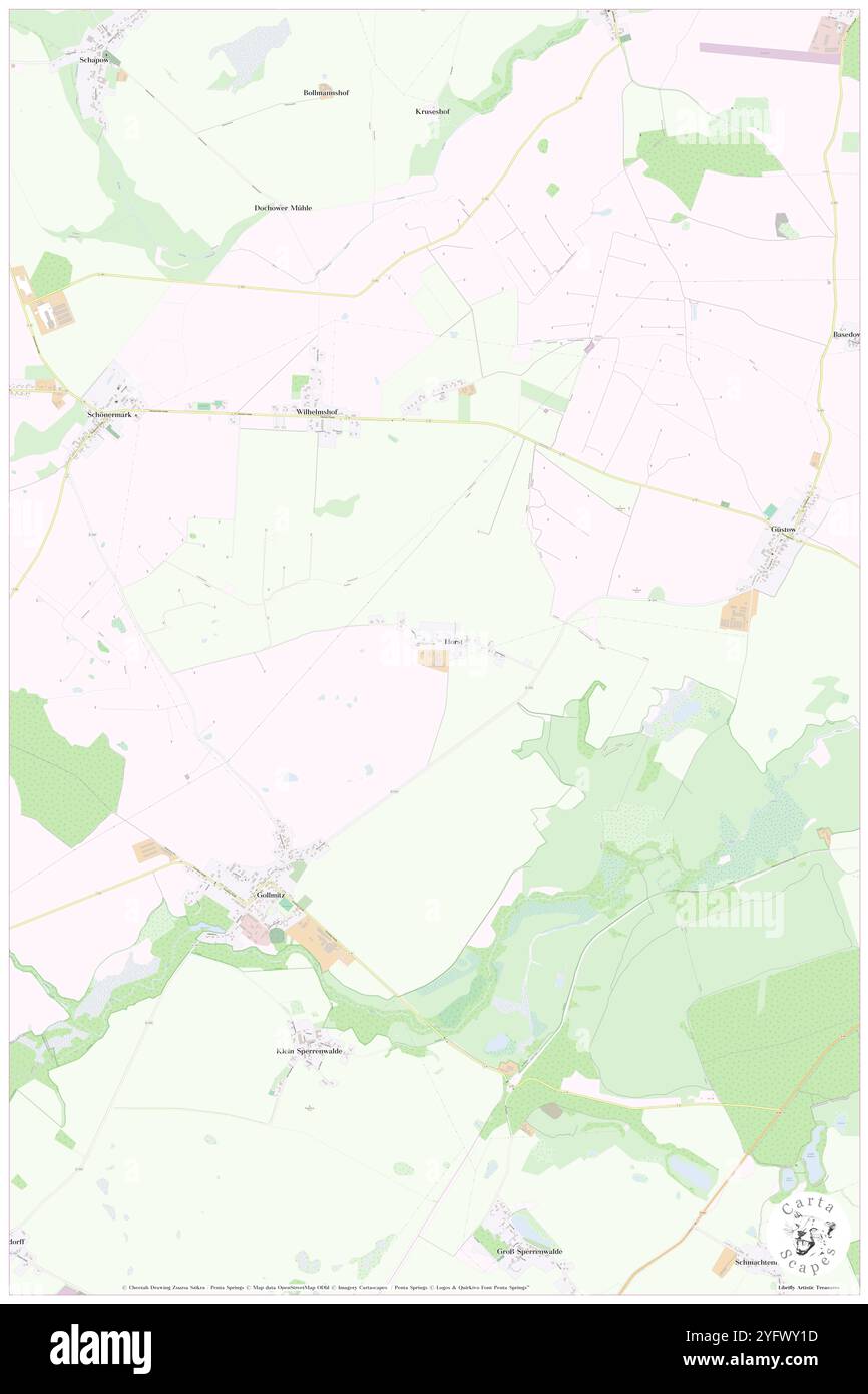 Horst, DE, Germania, Brandeburgo, N 53 18' 50'', N 13 44' 44'', mappa, Cartascapes Mappa pubblicata nel 2024. Esplora Cartascapes, una mappa che rivela i diversi paesaggi, culture ed ecosistemi della Terra. Viaggia attraverso il tempo e lo spazio, scoprendo l'interconnessione del passato, del presente e del futuro del nostro pianeta. Foto Stock