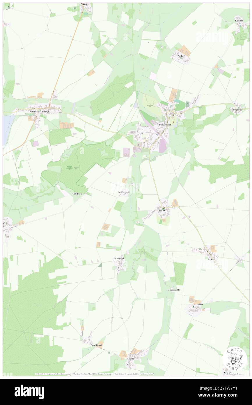 Wohlgemuth, DE, Germania, Sassonia-Anhalt, N 52 41' 14'', N 11 4' 33'', mappa, Cartascapes Mappa pubblicata nel 2024. Esplora Cartascapes, una mappa che rivela i diversi paesaggi, culture ed ecosistemi della Terra. Viaggia attraverso il tempo e lo spazio, scoprendo l'interconnessione del passato, del presente e del futuro del nostro pianeta. Foto Stock