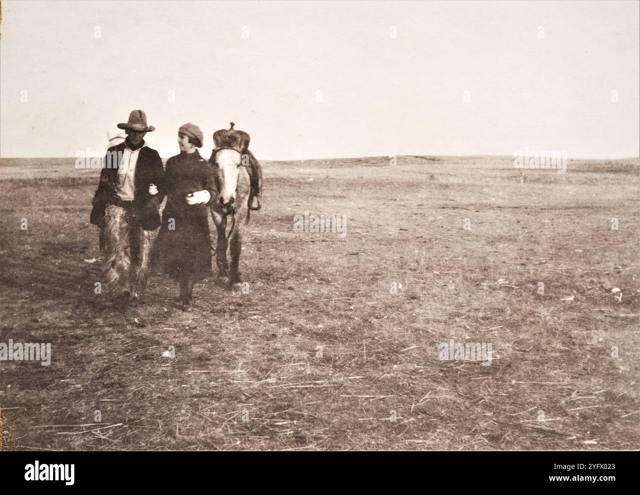 Homesteading, anni '1920, Saskatchewan, Canada Foto Stock