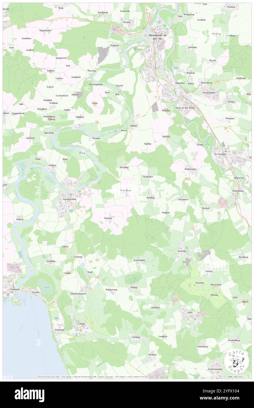 Pattenham, alta Baviera, DE, Germania, Baviera, N 47 57' 38'', N 12 31' 25'', MAP, Cartascapes Map pubblicata nel 2024. Esplora Cartascapes, una mappa che rivela i diversi paesaggi, culture ed ecosistemi della Terra. Viaggia attraverso il tempo e lo spazio, scoprendo l'interconnessione del passato, del presente e del futuro del nostro pianeta. Foto Stock