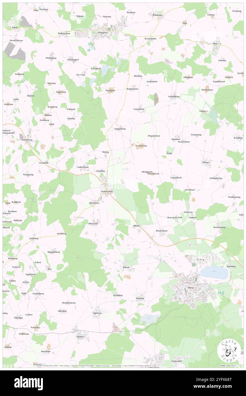 Niederham, alta Baviera, DE, Germania, Baviera, N 48 1' 39'', N 12 22' 38'', MAP, Cartascapes Map pubblicata nel 2024. Esplora Cartascapes, una mappa che rivela i diversi paesaggi, culture ed ecosistemi della Terra. Viaggia attraverso il tempo e lo spazio, scoprendo l'interconnessione del passato, del presente e del futuro del nostro pianeta. Foto Stock