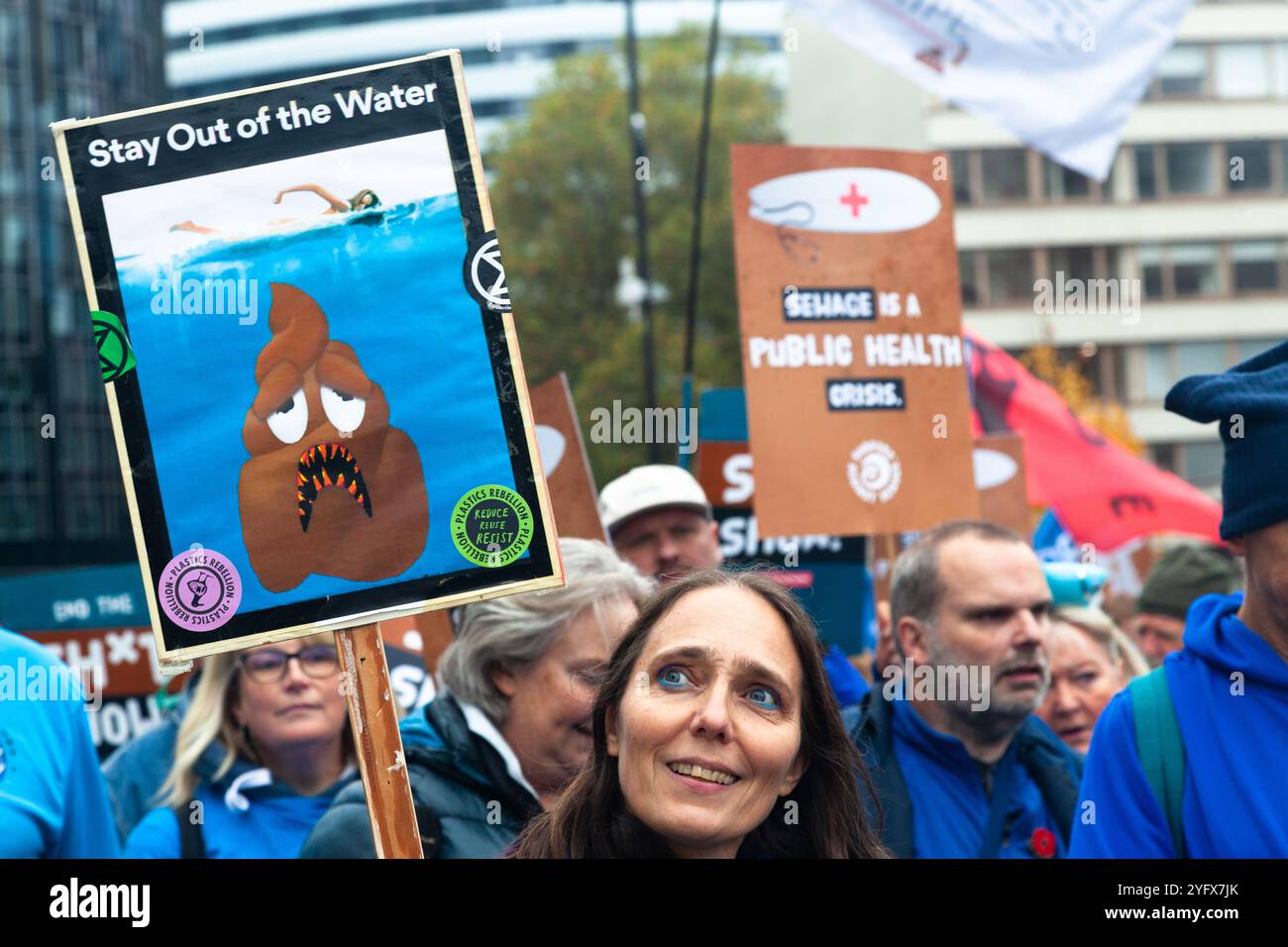 The March for Clean Water, Londra, Regno Unito, 3 novembre 2024 Foto Stock