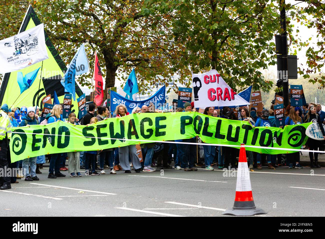 The March for Clean Water, Londra, Regno Unito, 3 novembre 2024 Foto Stock
