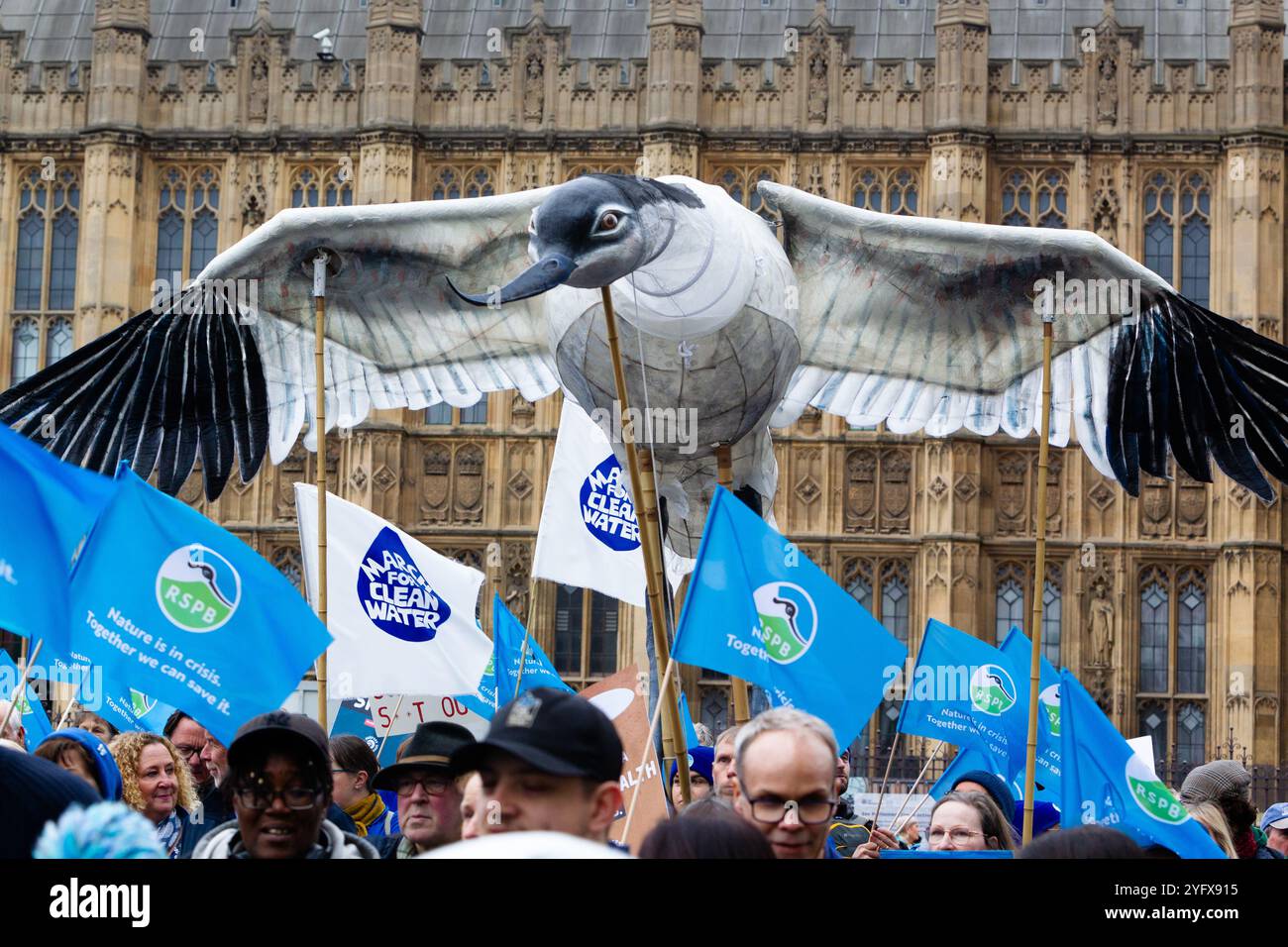 The March for Clean Water, Londra, Regno Unito, 3 novembre 2024 Foto Stock