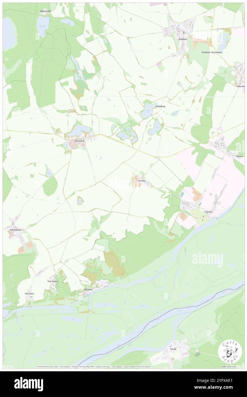 Steinhuebel, DE, Germania, Brandeburgo, N 53 1' 8'', N 14 11' 17'', mappa, Cartascapes Mappa pubblicata nel 2024. Esplora Cartascapes, una mappa che rivela i diversi paesaggi, culture ed ecosistemi della Terra. Viaggia attraverso il tempo e lo spazio, scoprendo l'interconnessione del passato, del presente e del futuro del nostro pianeta. Foto Stock