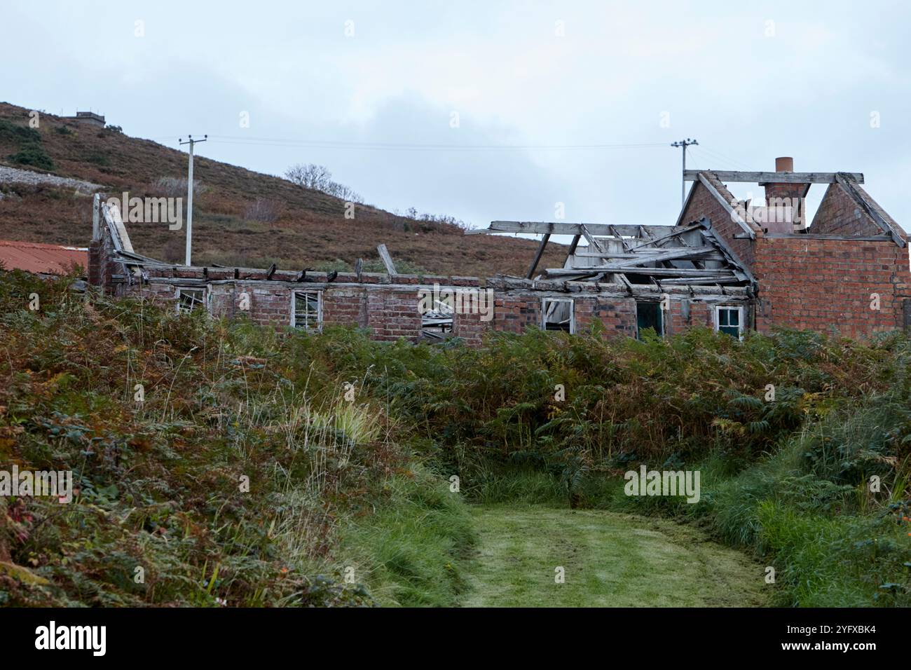 vecchi edifici militari abbandonati parte del sito a fort dunree, capo dunree, contea di donegal, repubblica d'irlanda Foto Stock